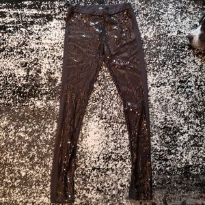 Black Sequin Leggings